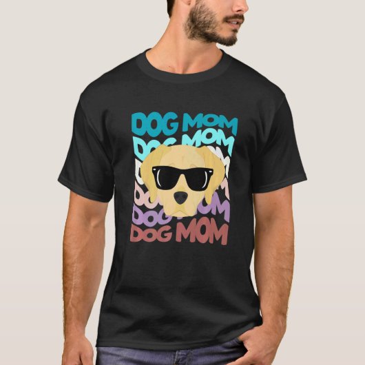 Labrador Retriever Mom  Cool Retro Dog Mom Tシャツ (正面)