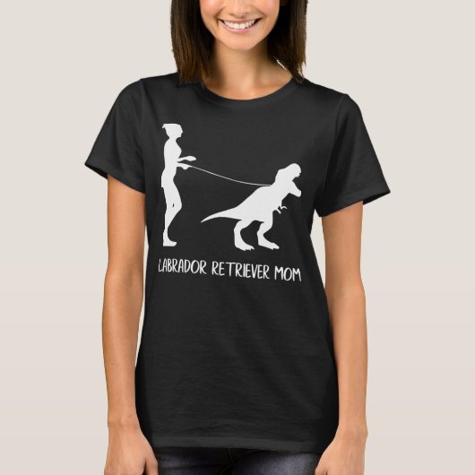 Labrador Retriever Mom Dog Dinosaur Mothers Day Tシャツ (正面)