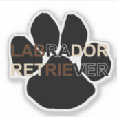 Labrador Retriever Name Paw シール (正面)