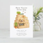 Labrador Retriever New House Moving Announcement 招待状 (スタンド正面)