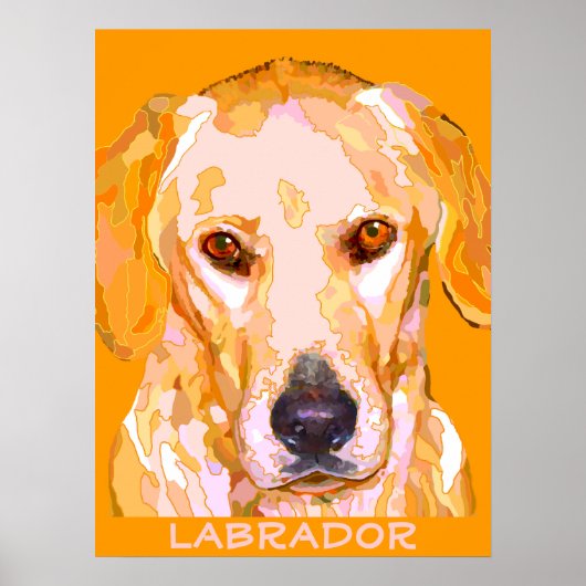 Labrador Retriever Painting Poster ポスター (正面)