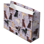 Labrador Retriever Paws and Bones Large Gift Bag ラージペーパーバッグ (正面アングル)