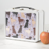 Labrador Retriever Paws and Bones Metal Lunch Box メタルランチボックス (インサイチュ)