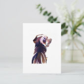 Labrador Retriever Postcard – Dog Lover Gift ポストカード (スタンド正面)