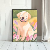 Labrador Retriever Puppy | Lab Dog Cute Watercolor ポスター