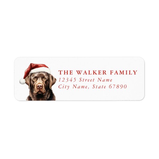 Labrador Retriever Return Address Labels ラベル (正面)