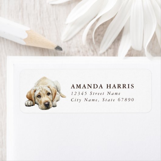 Labrador Retriever Return Address Labels ラベル (インサイチュ)