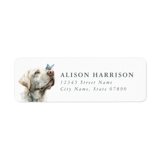 Labrador Retriever Return Address Labels ラベル (正面)