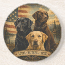  Labrador Retriever Rustic American Flag 
