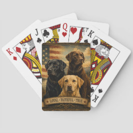 Labrador Retriever Rustic American Flag トランプ