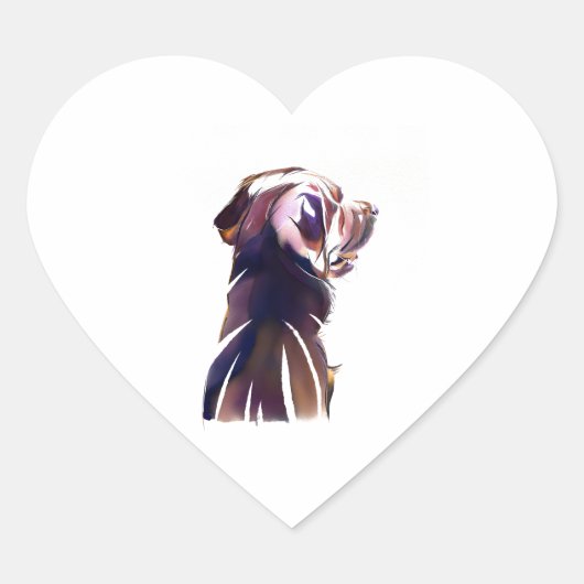 Labrador Retriever Sticker – Dog LoverGift ハートシール (正面)