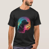 Labrador Retriever Synthwave 80s Retrowave Aesthet Tシャツ (正面)