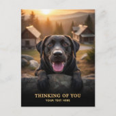 Labrador Retriever Thinking Of You Postcard ポストカード (正面)