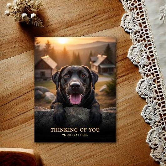 Labrador Retriever Thinking Of You Postcard ポストカード