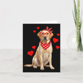 Labrador Retriever Valentines Day Dog Lover Heart  カード (正面)