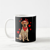 Labrador Retriever Valentines Day Dog Lover Heart  コーヒーマグカップ (左)