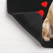 Labrador Retriever Valentines Day Dog Lover Heart  マウスパッド (コーナー)