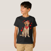 Labrador Retriever Valentines Day Dog Lover Heart  Tシャツ (正面フル)