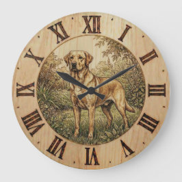 Labrador Retriever - Wall Clock ラージ壁時計