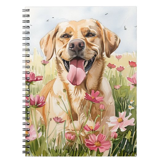 Labrador Retriever Watercolor Journal ノートブック (正面)