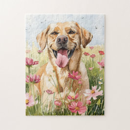 Labrador Retriever Watercolor Puzzle ジグソーパズル