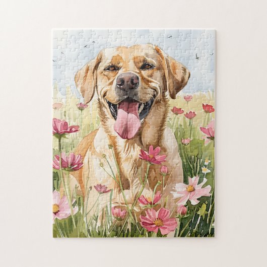 Labrador Retriever Watercolor Puzzle ジグソーパズル (縦)