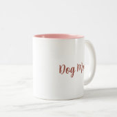 Labrador Retriever Wildflower Silhouette Dog Mom ツートーンマグカップ (正面右)