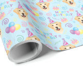 Labrador Retriever Wrapping Paper in Blue ラッピングペーパー (ロールコーナー)