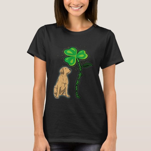 Labrador Shamrock St Patricks Day You Are My Lucky Tシャツ (正面)