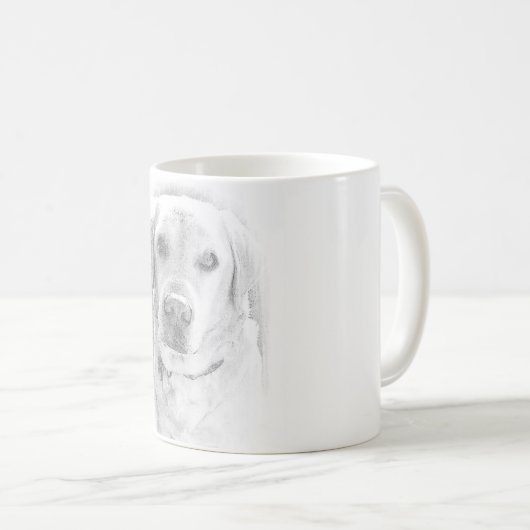 Labrador Tasse *grau コーヒーマグカップ (正面右)