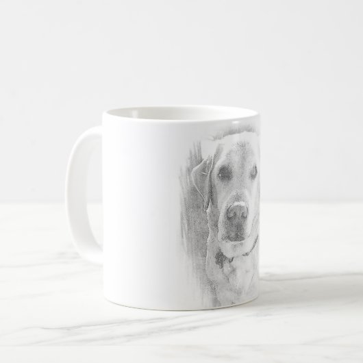 Labrador Tasse *grau コーヒーマグカップ (正面左)