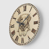 Labrador Wall Clock ラージ壁時計 (傾斜)