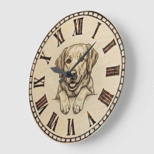 Labrador Wall Clock ラージ壁時計 (傾斜)