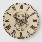 Labrador Wall Clock ラージ壁時計 (正面)