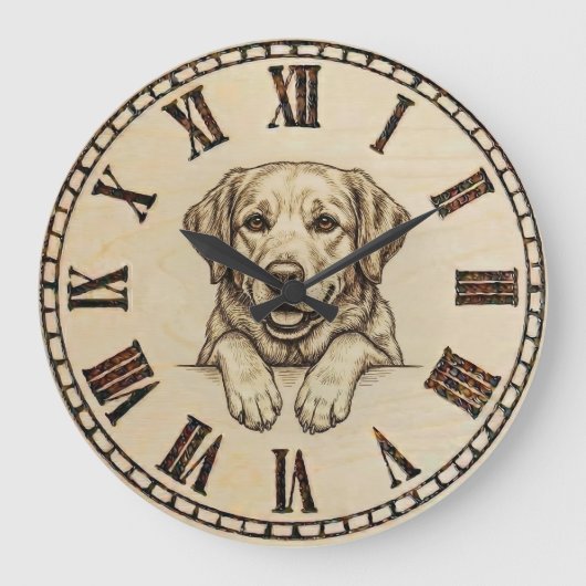 Labrador Wall Clock ラージ壁時計 (正面)