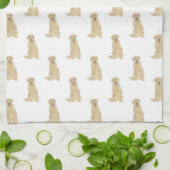 Labrador (Yellow) キッチンタオル (折り畳み)