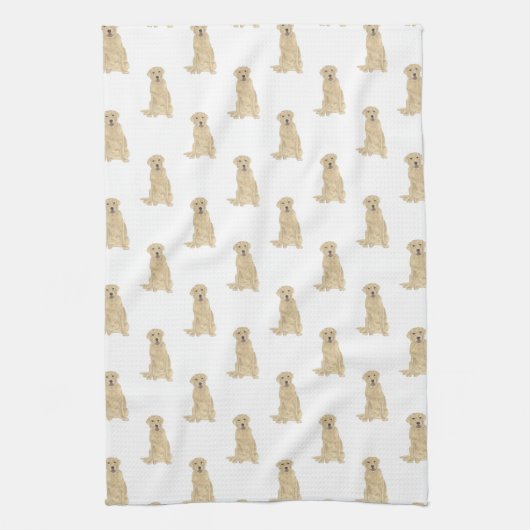 Labrador (Yellow) キッチンタオル (縦)