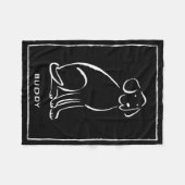 Labradoreの芸術の一突き色は、名前を加えます フリースブランケット (正面(横))