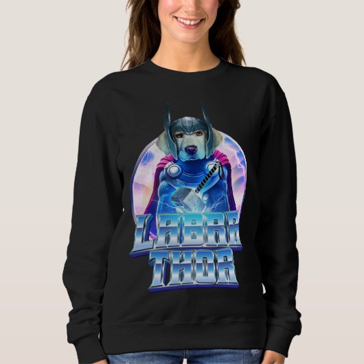 Labrathor & Cute Yellow Labrador Retriever 1 スウェットシャツ (正面)