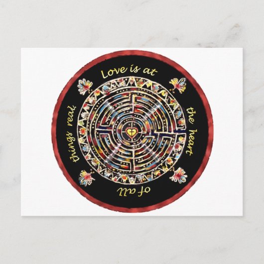 Labrynth – 「愛は万物のハートにある実在」 ポストカード (正面)