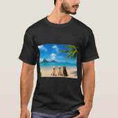 Labs on tropical island tシャツ (正面)
