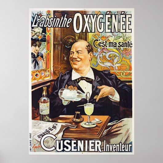 L'Absinthe Cusenierポスター ポスター (正面)