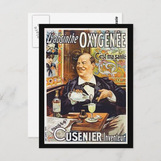 L'Absinthe Cusenier ポストカード (正面/裏面)