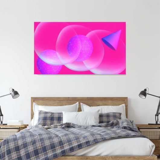 L'ABSTRAIT COLORE キャンバスプリント (インサイチュ (寝室))