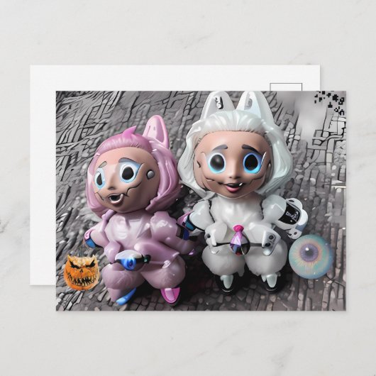 Labubu Tricks and Treats ポストカード (正面/裏面)