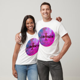 Labyrintカスタマイズ可能な文字カラフルラウンドマンダラ Tシャツ