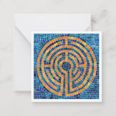 LABYRINTH IV 2.5x2.5フラットカー空白のド – 白色 ノートカード (正面)