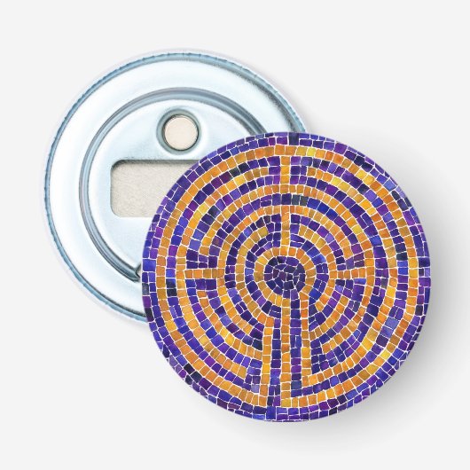 LABYRINTH MOSAIC ボタン式ボトルオープナー 栓抜き (正面)