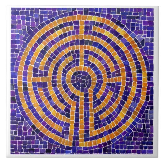 LABYRINTH MOSAIC 6x6 セラミックタイル - ホワイト (正面)
