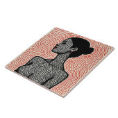 Labyrinth of Her Awakening – A Minimalist Portrait タイル (側面)